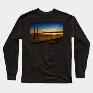 Bridge Sunset at the Indian River Inlet Long Sleeve T-Shirt